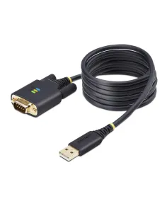 StarTech.com Cable Adaptador USB a Serie DB9 RS232 FTDI de 2m - Retención COM - Tornillos DB9 Intercambiables - USB-A a DB9
