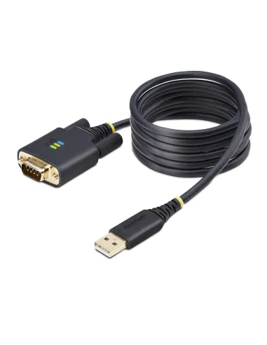 StarTech.com Cable Adaptador USB a Serie DB9 RS232 FTDI de 2m - Retención COM - Tornillos DB9 Intercambiables - USB-A a DB9