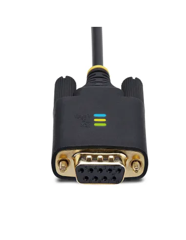 StarTech.com Cable Adaptador USB a Serie de Módem Nulo de 2m - FTDI RS232 - Tornillos DB9 Intercambiables - USB-A a DB9 RS232 -