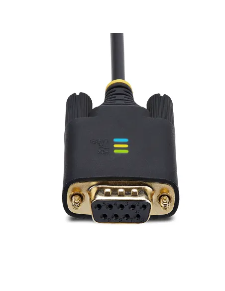 StarTech.com Cable Adaptador USB a Serie de Módem Nulo de 2m - FTDI RS232 - Tornillos DB9 Intercambiables - USB-A a DB9 RS232 -