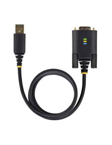 StarTech.com Cable Adaptador USB a Serie de Módem Nulo de 2m - FTDI RS232 - Tornillos DB9 Intercambiables - USB-A a DB9 RS232 -