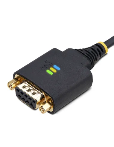 StarTech.com Cable Adaptador USB a Serie de Módem Nulo de 2m - FTDI RS232 - Tornillos DB9 Intercambiables - USB-A a DB9 RS232 -