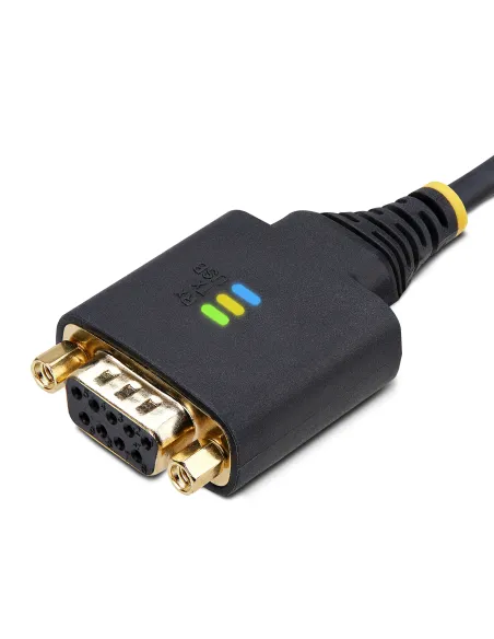 StarTech.com Cable Adaptador USB a Serie de Módem Nulo de 2m - FTDI RS232 - Tornillos DB9 Intercambiables - USB-A a DB9 RS232 -