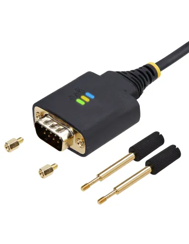 StarTech.com 2P6FFC-USB-SERIAL cambiador de género para cable USB-A 2 x DB-9 RS-232 Negro, Gris