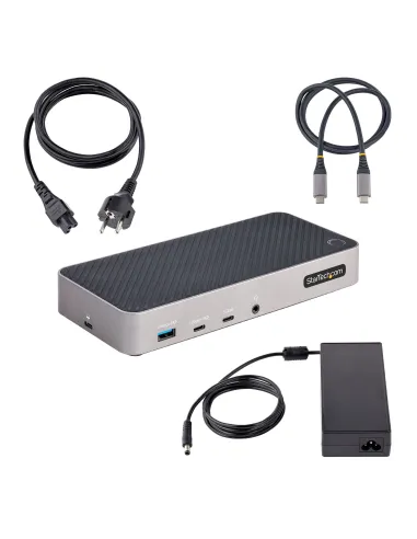 StarTech.com Docking Station USB-C para 3 Monitores - Dock USB Tipo C Triple HDMI DP de 4K - Hub Ladrón 5x USB - GbE - PD 100W
