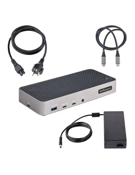 StarTech.com Docking Station USB-C para 3 Monitores - Dock USB Tipo C Triple HDMI DP de 4K - Hub Ladrón 5x USB - GbE - PD 100W