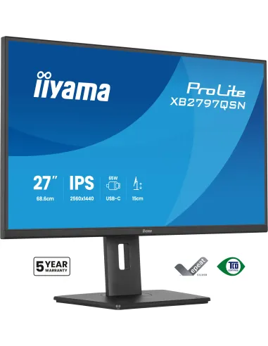 iiyama ProLite XB2797QSN-B1 pantalla para PC 68,6 cm (27") 2560 x 1440 Pixeles Quad HD LCD Negro
