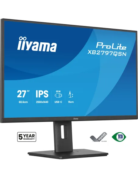 iiyama ProLite XB2797QSN-B1 pantalla para PC 68,6 cm (27") 2560 x 1440 Pixeles Quad HD LCD Negro