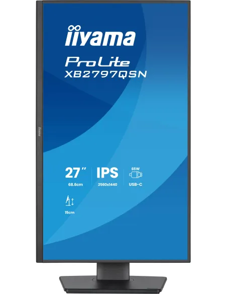 iiyama ProLite XB2797QSN-B1 pantalla para PC 68,6 cm (27") 2560 x 1440 Pixeles Quad HD LCD Negro