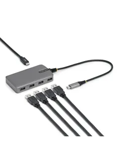 StarTech.com Hub USB-C de 4 Puertos USB-A - Ladrón USB USB Tipo C a USB-A - Concentrador USB 3.0 Portátil de 5Gb - Alimentado