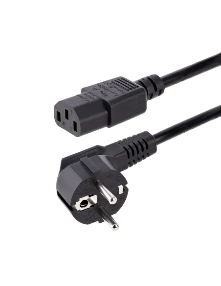 StarTech.com Cable de 3m (10 pies) de Alimentación para Ordenador, 18AWG, UE Schuko a C13, 250V 10A, Cable de Corriente, Cable