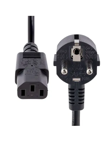 StarTech.com Cable de 3m (10 pies) de Alimentación para Ordenador, 18AWG, UE Schuko a C13, 250V 10A, Cable de Corriente, Cable