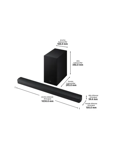 Samsung Barra de sonido B650F Serie B 3.1 con Subwoofer y Dolby 5.1 2025
