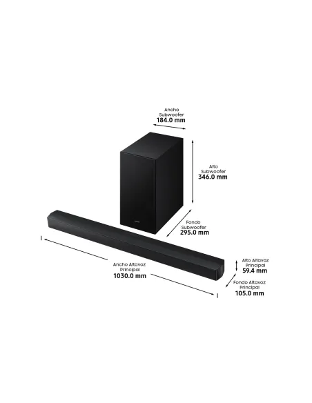 Samsung Barra de sonido B650F Serie B 3.1 con Subwoofer y Dolby 5.1 2025