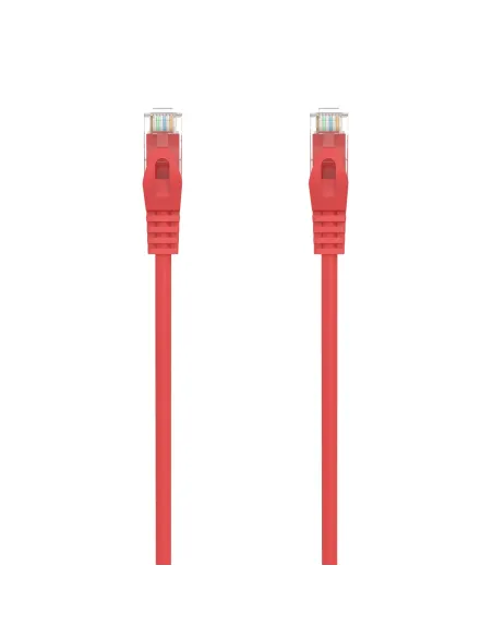 AISENS Cable de Red Latiguillo RJ45 LSZH Cat.6A 500 Mhz UTP AWG24, Rojo, 1.0M