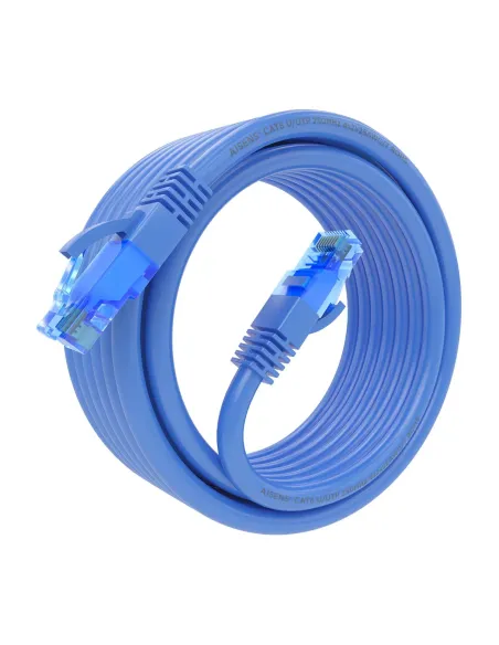 AISENS Cable De Red Latiguillo RJ45 Cat.6 UTP AWG26 CCA, Azul, 4.0 m