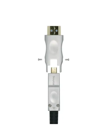 AISENS Cable HDMI V2.0 AOC Desmontable Premium Alta Velocidad   HEC 4k@60Hz 4 4 4 18Gbps, A M-D A M, Negro, 20m