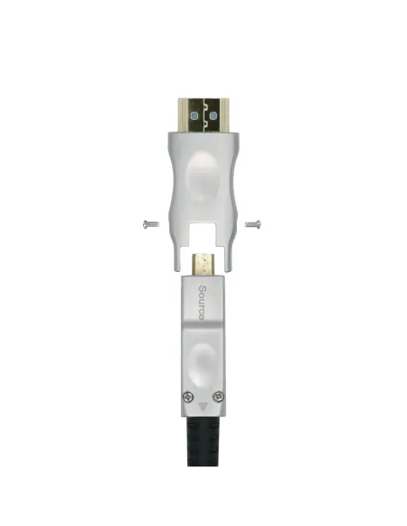AISENS Cable HDMI V2.0 AOC Desmontable Premium Alta Velocidad   HEC 4k@60Hz 4 4 4 18Gbps, A M-D A M, Negro, 20m