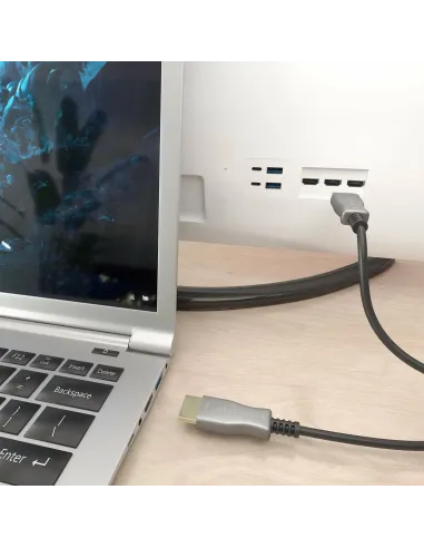 AISENS Cable HDMI V2.0 AOC Premium Alta Velocidad   HEC 4K@60Hz 18Gbps, A M-A M, Negro, 10 m