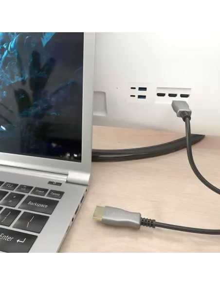AISENS Cable HDMI V2.0 AOC Premium Alta Velocidad   HEC 4K@60Hz 18Gbps, A M-A M, Negro, 10 m