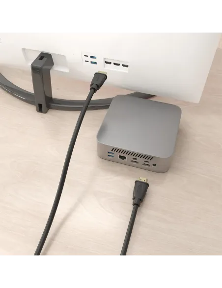 AISENS Cable HDMI V2.1 CCS Ultra Alta Velocidad   HEC 8K@60Hz 48Gbps, A M-A M, Negro, 1.0m
