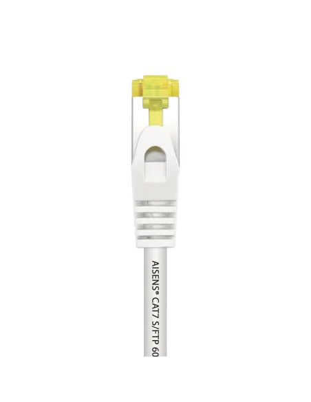 AISENS Cable De Red Latiguillo RJ45 LSZH Cat.7 600 MHz S FTP PIMF AWG26, Blanco, 2.0 m