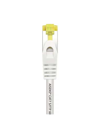 AISENS Cable De Red Latiguillo RJ45 LSZH Cat.7 600 MHz S FTP PIMF AWG26, Blanco, 1.0 m