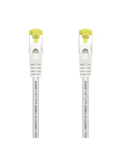 AISENS Cable De Red Latiguillo RJ45 LSZH Cat.7 600 MHz S FTP PIMF AWG26, Blanco, 25 cm