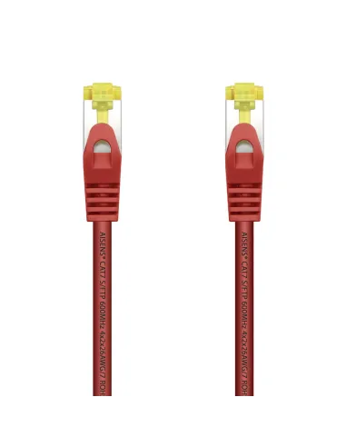 AISENS Cable De Red Latiguillo RJ45 LSZH Cat.7 600 MHz S FTP PIMF AWG26, Rojo, 0.5 m