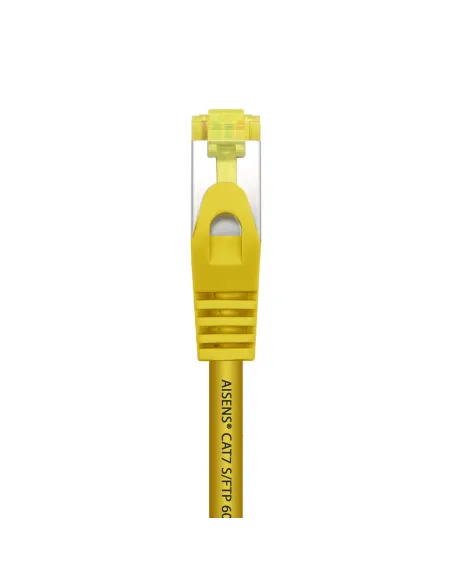 AISENS Cable De Red Latiguillo RJ45 LSZH Cat.7 600 MHz S FTP PIMF AWG26, Amarillo, 25 cm