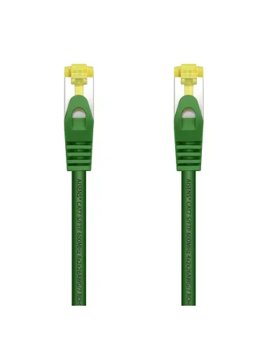 AISENS Cable De Red Latiguillo RJ45 LSZH Cat.7 600 MHz S FTP PIMF AWG26, Verde, 25 cm