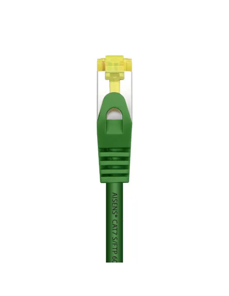AISENS Cable De Red Latiguillo RJ45 LSZH Cat.7 600 MHz S FTP PIMF AWG26, Verde, 25 cm