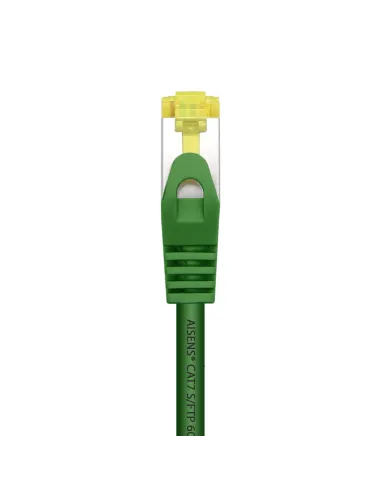 AISENS Cable De Red Latiguillo RJ45 LSZH Cat.7 600 MHz S FTP PIMF AWG26, Verde, 1.0 m