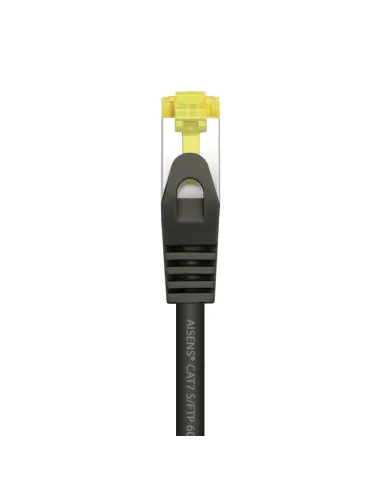 AISENS Cable De Red Latiguillo RJ45 LSZH Cat.7 600 MHz S FTP PIMF AWG26, Negro, 2.0 m