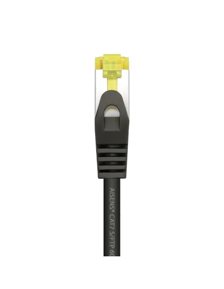 AISENS Cable De Red Latiguillo RJ45 LSZH Cat.7 600 MHz S FTP PIMF AWG26, Negro, 2.0 m