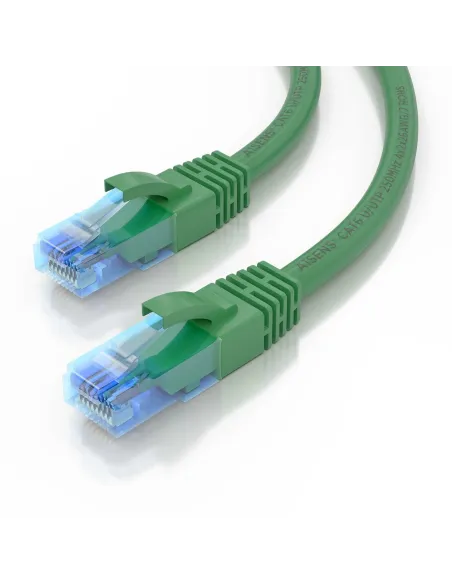 AISENS Cable De Red Latiguillo RJ45 Cat.6 UTP AWG26 CCA, Verde, 5.0 m