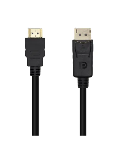 AISENS Cable Conversor DisplayPort A HDMI, DP M-HDMI M, Negro, 1.0m