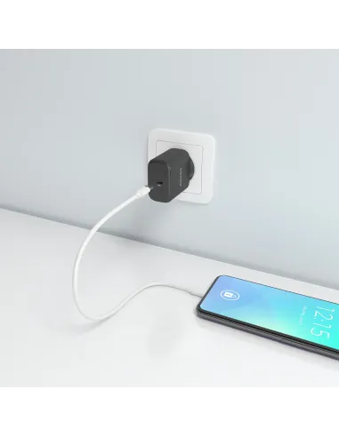 AISENS Cargador GaN 45W, 1xUSB-C PD3.0, Negro