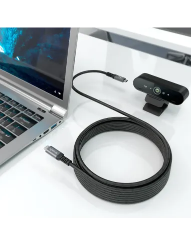 AISENS Cable USB 3.2 Gen1 Aluminio 5Gbps 4K@60Hz 3A 60W E-Mark, Tipo USB-C M-USB-C M, Negro, 7.0M