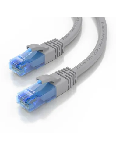 AISENS Cable De Red Latiguillo RJ45 Cat.6 UTP AWG26 CCA, Gris, 25 cm