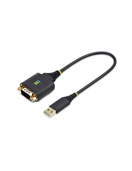 StarTech.com Cable Adaptador USB a Serie de 30cm - Retención COM - Conversor RS232 DB9 - FTDI - con Tornillos Tuercas