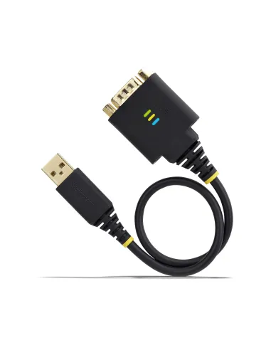 StarTech.com Cable Adaptador USB a Serie de 30cm - Retención COM - Conversor RS232 DB9 - FTDI - con Tornillos Tuercas