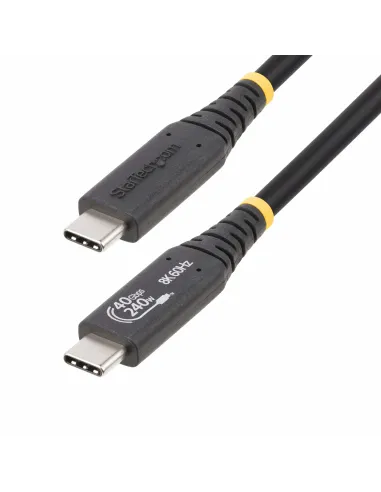 StarTech.com Cable USB4 de 50cm - Cable USB Tipo C Certificado USB-IF - Cable USB-C de 40G - PD 3.1 EPR de 240W - 8K 60Hz -