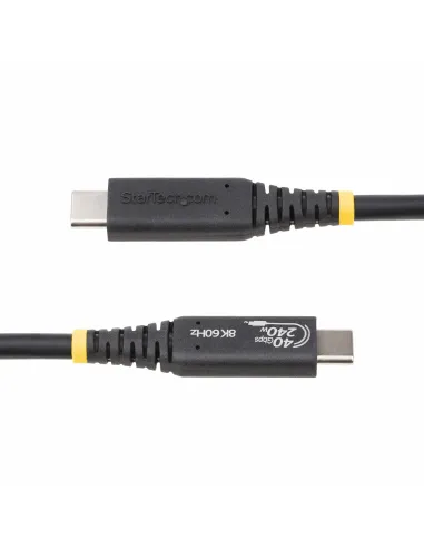 StarTech.com Cable USB4 de 50cm - Cable USB Tipo C Certificado USB-IF - Cable USB-C de 40G - PD 3.1 EPR de 240W - 8K 60Hz -