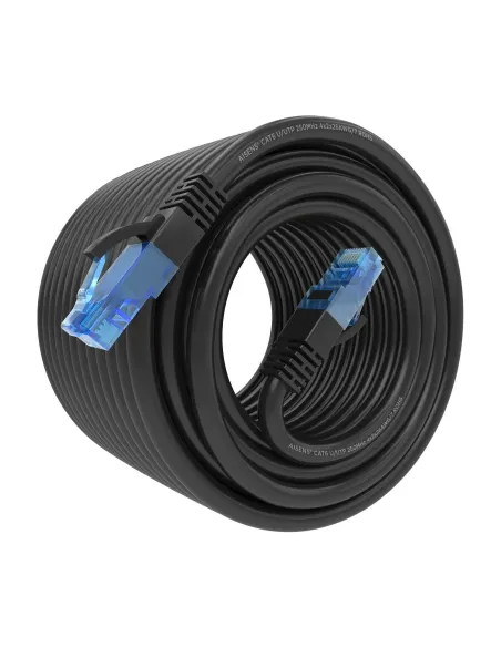 AISENS Cable De Red Latiguillo RJ45 Cat.6 UTP AWG26 CCA, Negro, 15 m