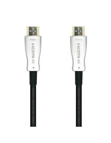 AISENS Cable HDMI V2.0 AOC Premium Alta Velocidad   HEC 4k@60Hz 18Gbps, A M-A M, Negro, 20m