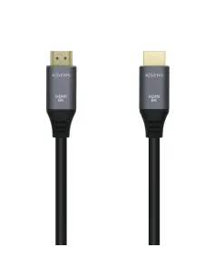 AISENS Cable HDMI V2.1 Ultra Alta Velocidad   HEC 8k@60Hz 48Gbps, A M-A M, Gris Negro, 1.0m