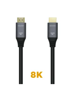AISENS Cable HDMI V2.1 Ultra Alta Velocidad   HEC 8k@60Hz 48Gbps, A M-A M, Gris Negro, 1.0m 2