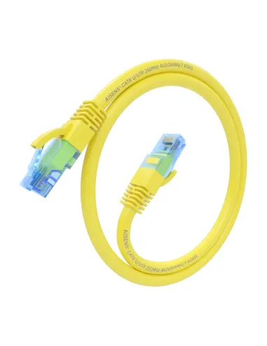 AISENS Cable De Red Latiguillo RJ45 Cat.6 UTP AWG26 CCA, Amarillo, 30 cm