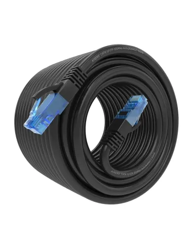 AISENS Cable De Red Latiguillo RJ45 Cat.6 UTP AWG26 CCA, Negro, 20 m